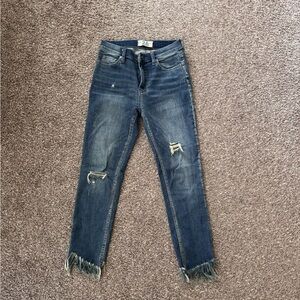 Free People Great Heights Frayed skinny jeans